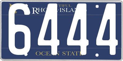 RI license plate 6444