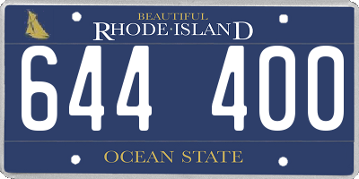RI license plate 644400