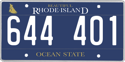 RI license plate 644401