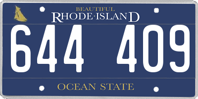 RI license plate 644409