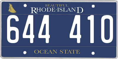 RI license plate 644410