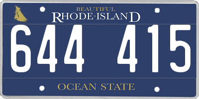 RI license plate 644415