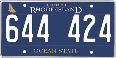 RI license plate 644424