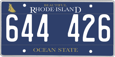 RI license plate 644426