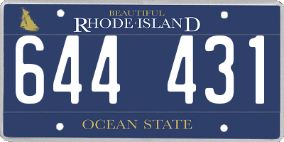RI license plate 644431
