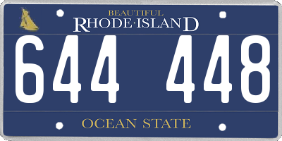 RI license plate 644448