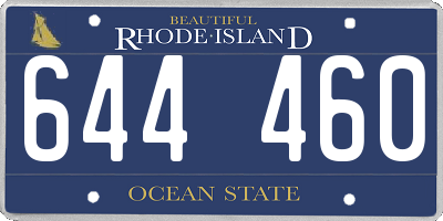 RI license plate 644460
