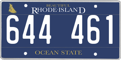 RI license plate 644461
