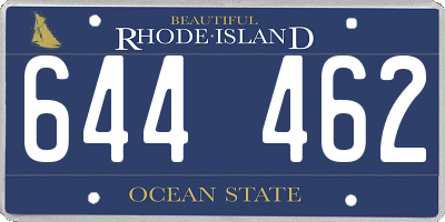 RI license plate 644462