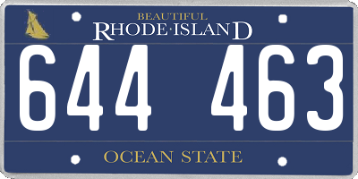 RI license plate 644463