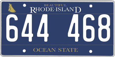 RI license plate 644468