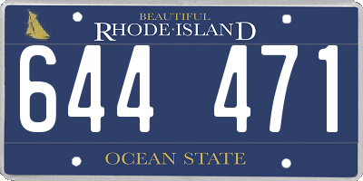 RI license plate 644471