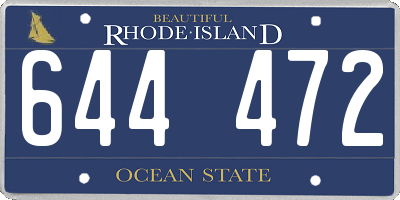 RI license plate 644472