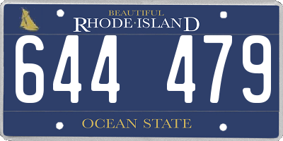 RI license plate 644479