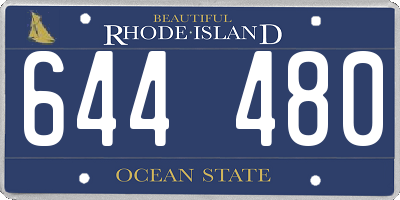 RI license plate 644480