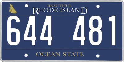 RI license plate 644481