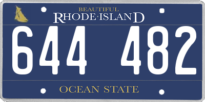 RI license plate 644482