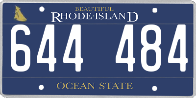 RI license plate 644484