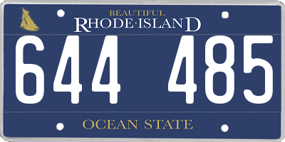 RI license plate 644485