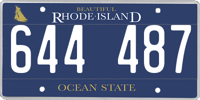 RI license plate 644487