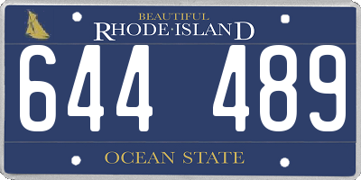 RI license plate 644489