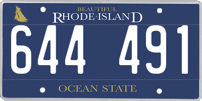 RI license plate 644491