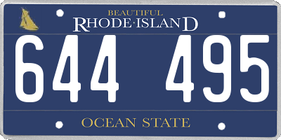 RI license plate 644495