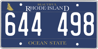 RI license plate 644498