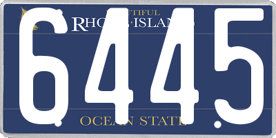 RI license plate 6445