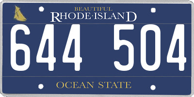 RI license plate 644504