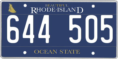 RI license plate 644505