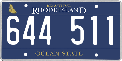 RI license plate 644511