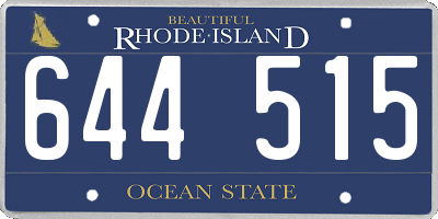 RI license plate 644515