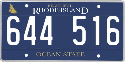 RI license plate 644516