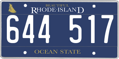 RI license plate 644517