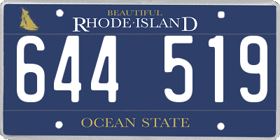 RI license plate 644519