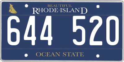 RI license plate 644520
