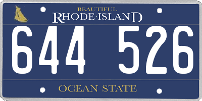 RI license plate 644526