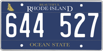 RI license plate 644527