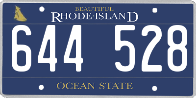 RI license plate 644528