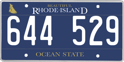 RI license plate 644529
