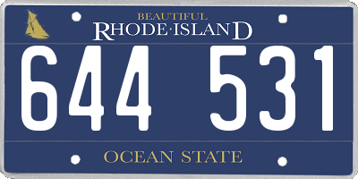 RI license plate 644531