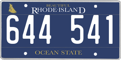 RI license plate 644541
