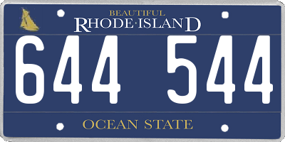 RI license plate 644544