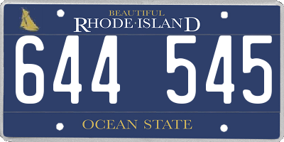 RI license plate 644545