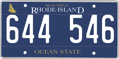 RI license plate 644546