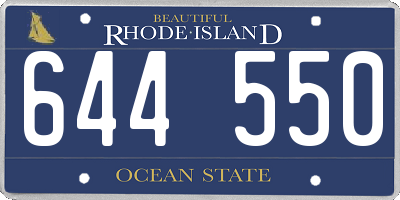 RI license plate 644550