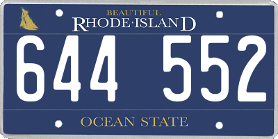 RI license plate 644552