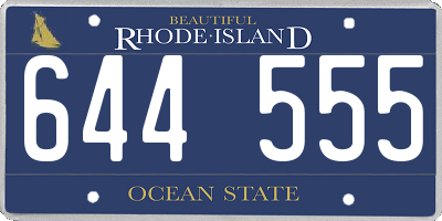 RI license plate 644555