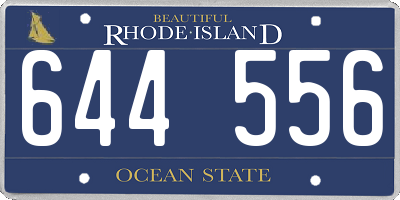RI license plate 644556